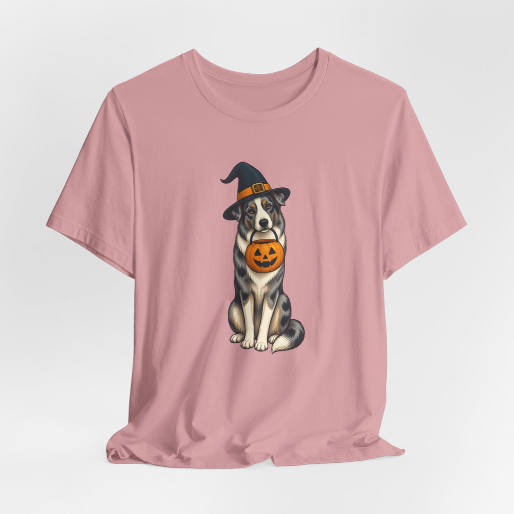 Witch Hat Pumpkin Dog - Halloween Tee