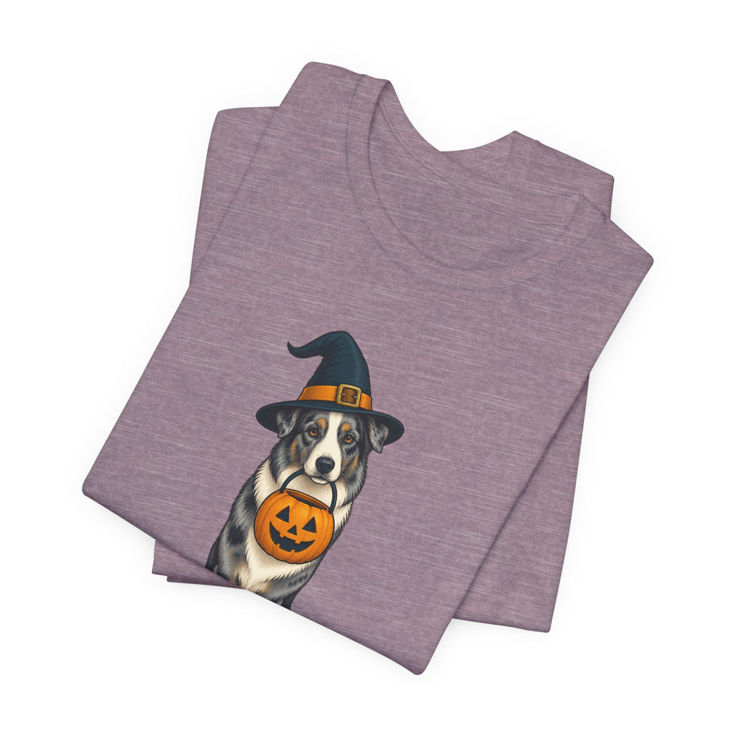 Witch Hat Pumpkin Dog - Halloween Tee