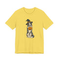 Witch Hat Pumpkin Dog - Halloween Tee