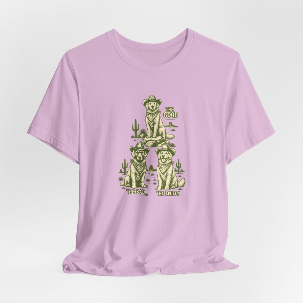 The Good The Bad The Fluffy - Golden Retriever Mom T-Shirt