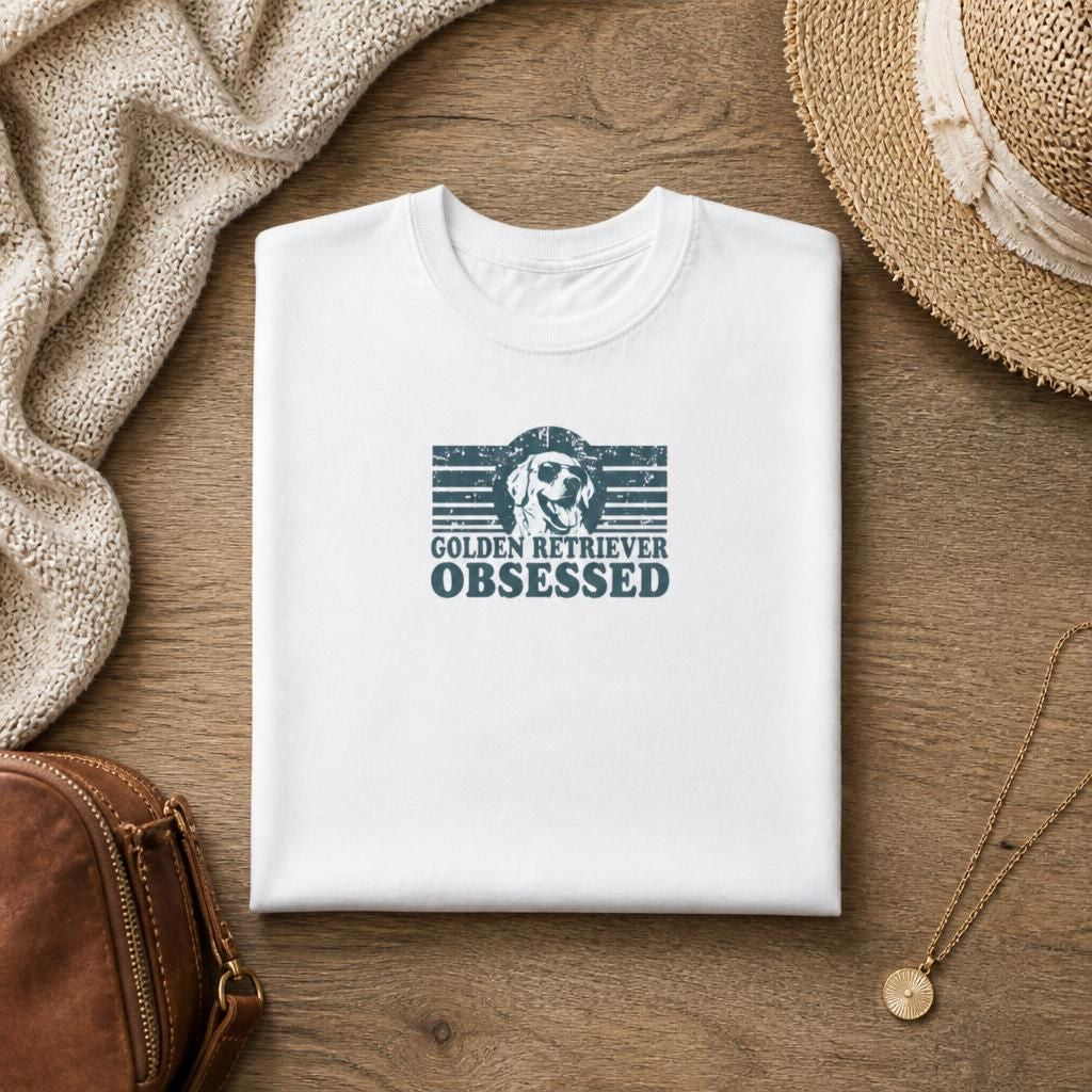 Sunglasses Golden Retriever - Golden Retriever Mom T-Shirt