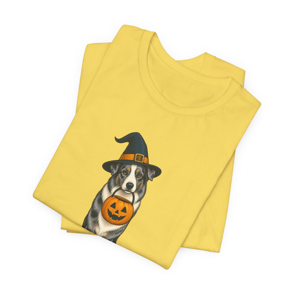 Witch Hat Pumpkin Dog - Halloween Tee