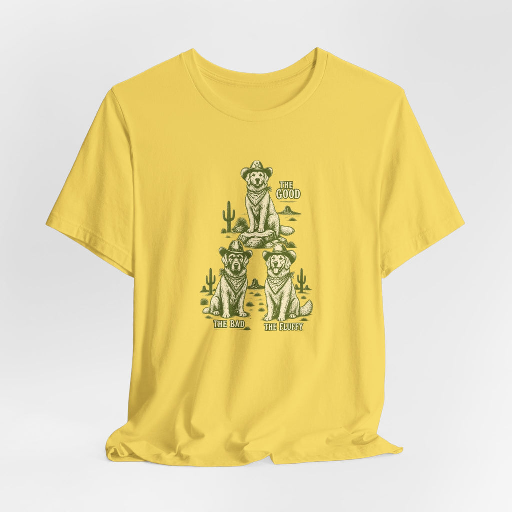 The Good The Bad The Fluffy - Golden Retriever Mom T-Shirt