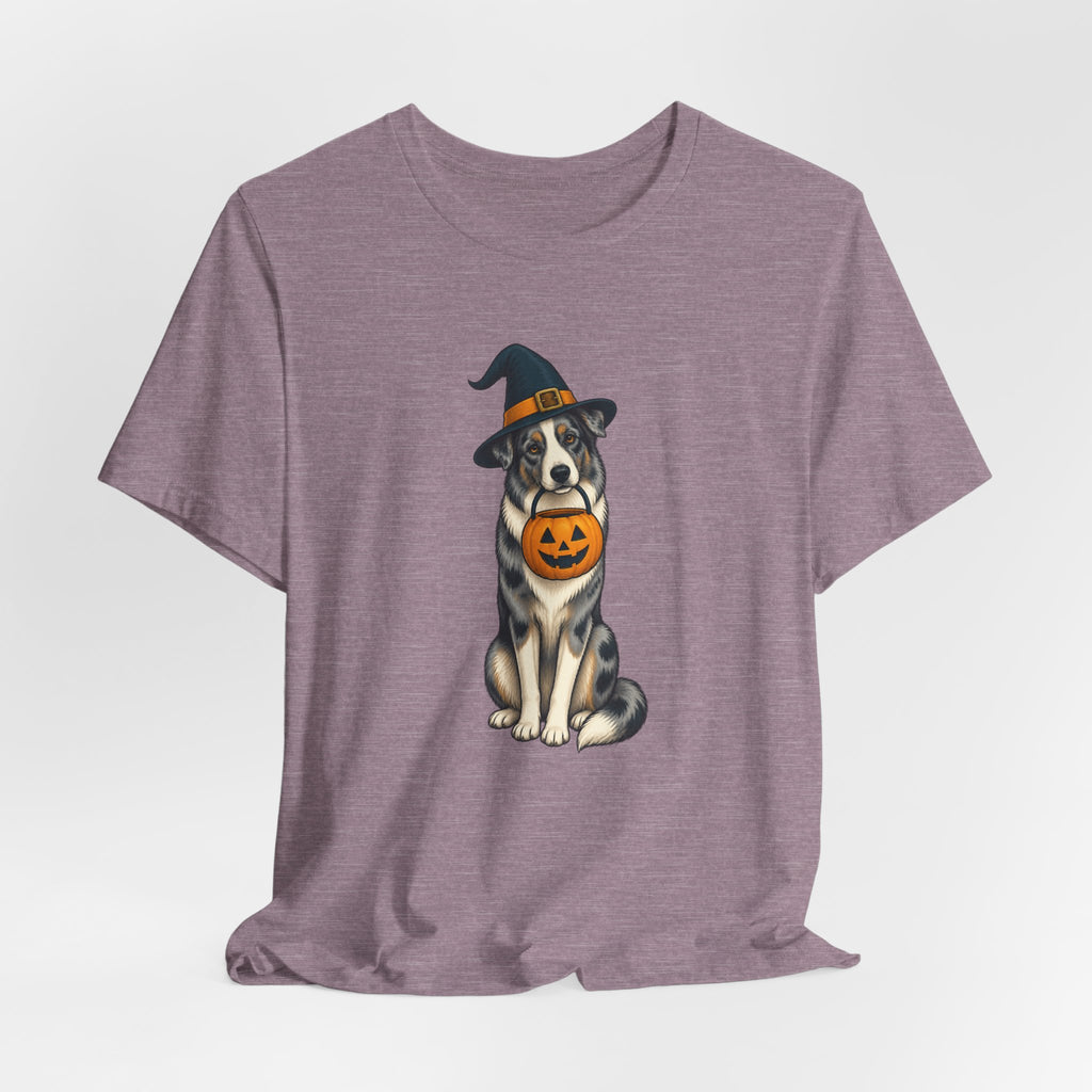 Witch Hat Pumpkin Dog - Halloween Tee