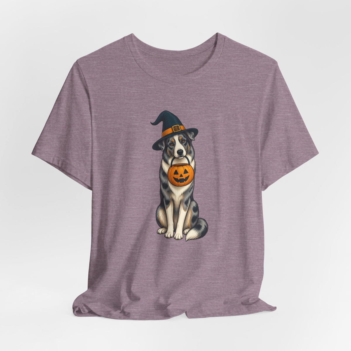 Witch Hat Pumpkin Dog - Halloween Tee